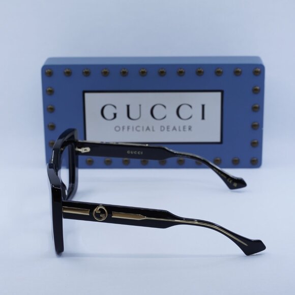 Final Price! Gucci GG1554O 001 Shiny Black Eyeglasses 49mm - Picture 7 of 11